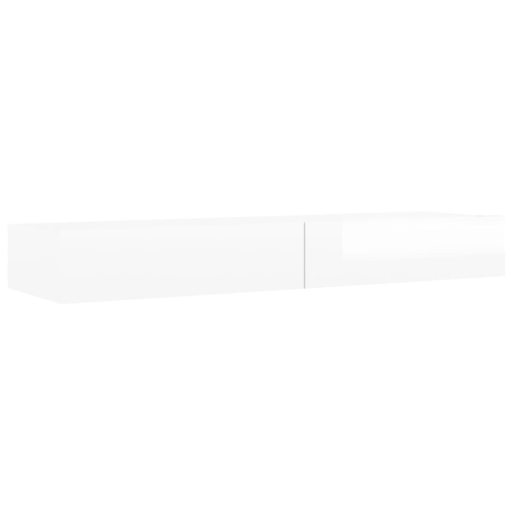 Tv-meubel met LED-verlichting 120x35x15,5 cm hoogglans wit
