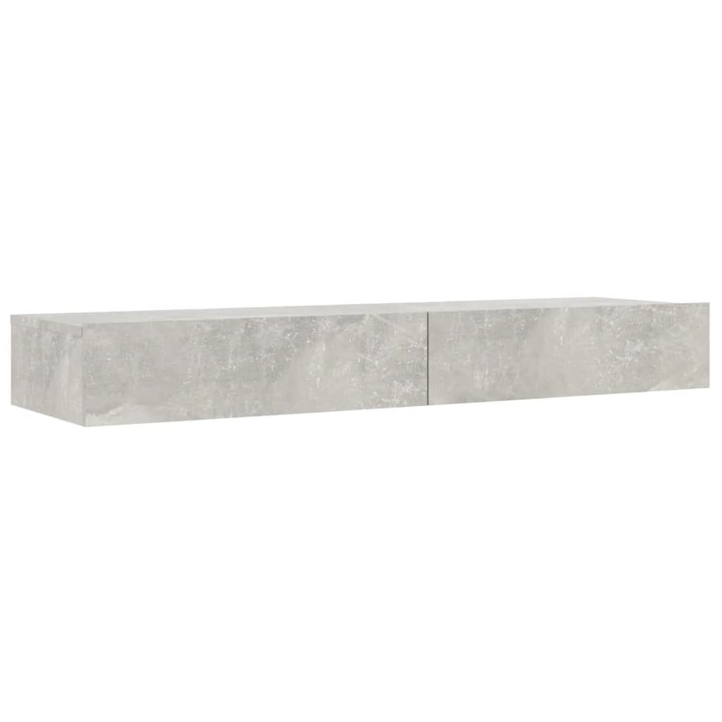 Tv-meubel met LED-verlichting 120x35x15,5 cm betongrijs