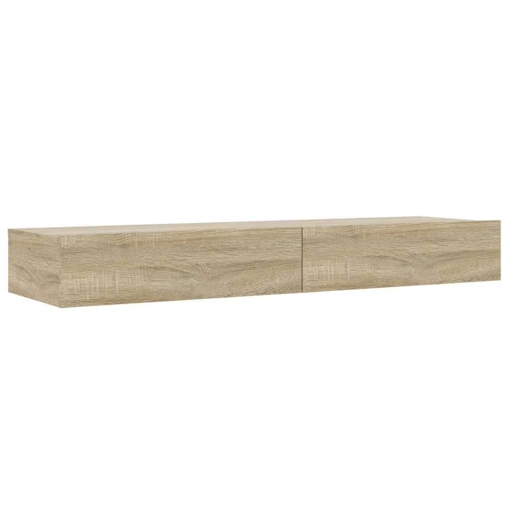 Tv-meubel met LED-verlichting 120x35x15,5 cm sonoma eikenkleur