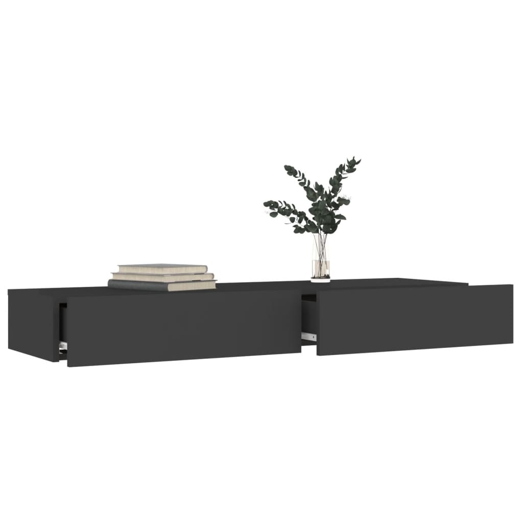 Tv-meubel met LED-verlichting 120x35x15,5 cm grijs