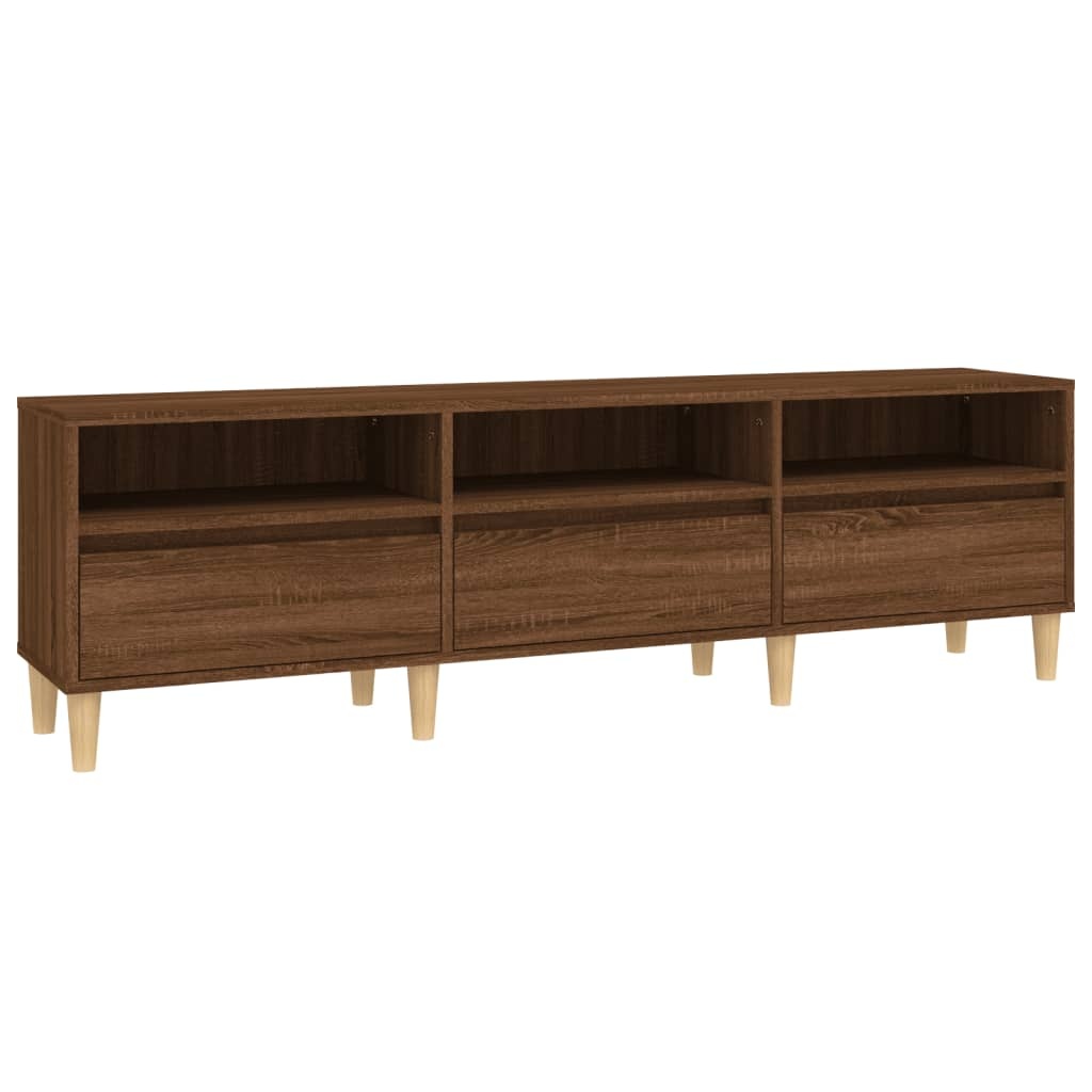 Tv-meubel 150x30x44,5 cm bewerkt hout bruineikenkleurig