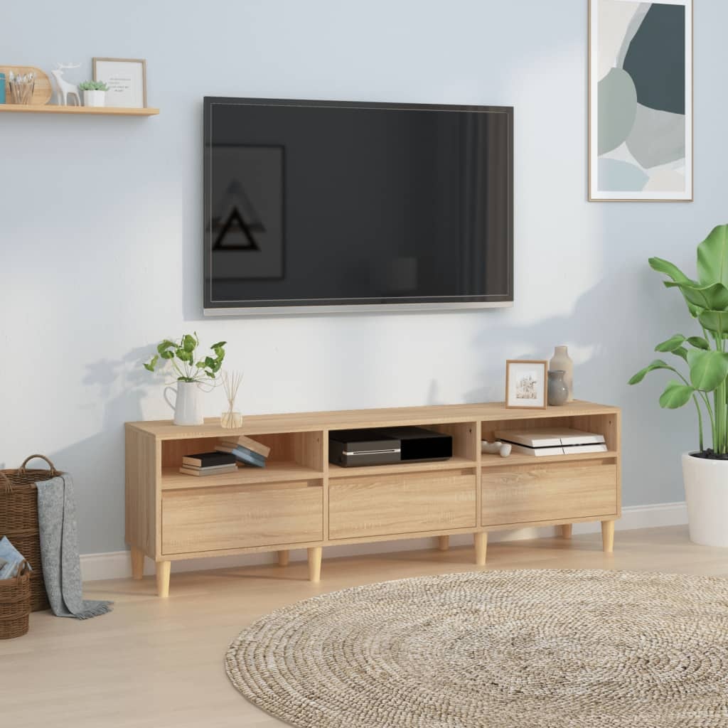Tv-meubel 150x30x44,5 cm bewerkt hout sonoma eikenkleurig