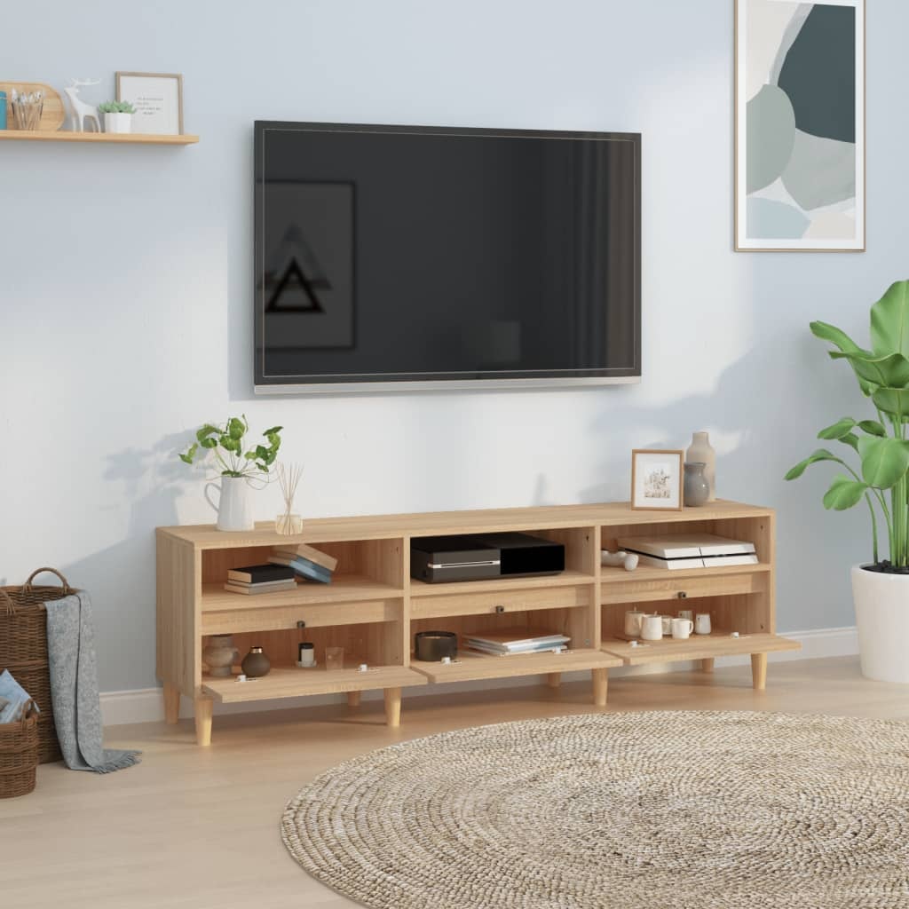 Tv-meubel 150x30x44,5 cm bewerkt hout sonoma eikenkleurig