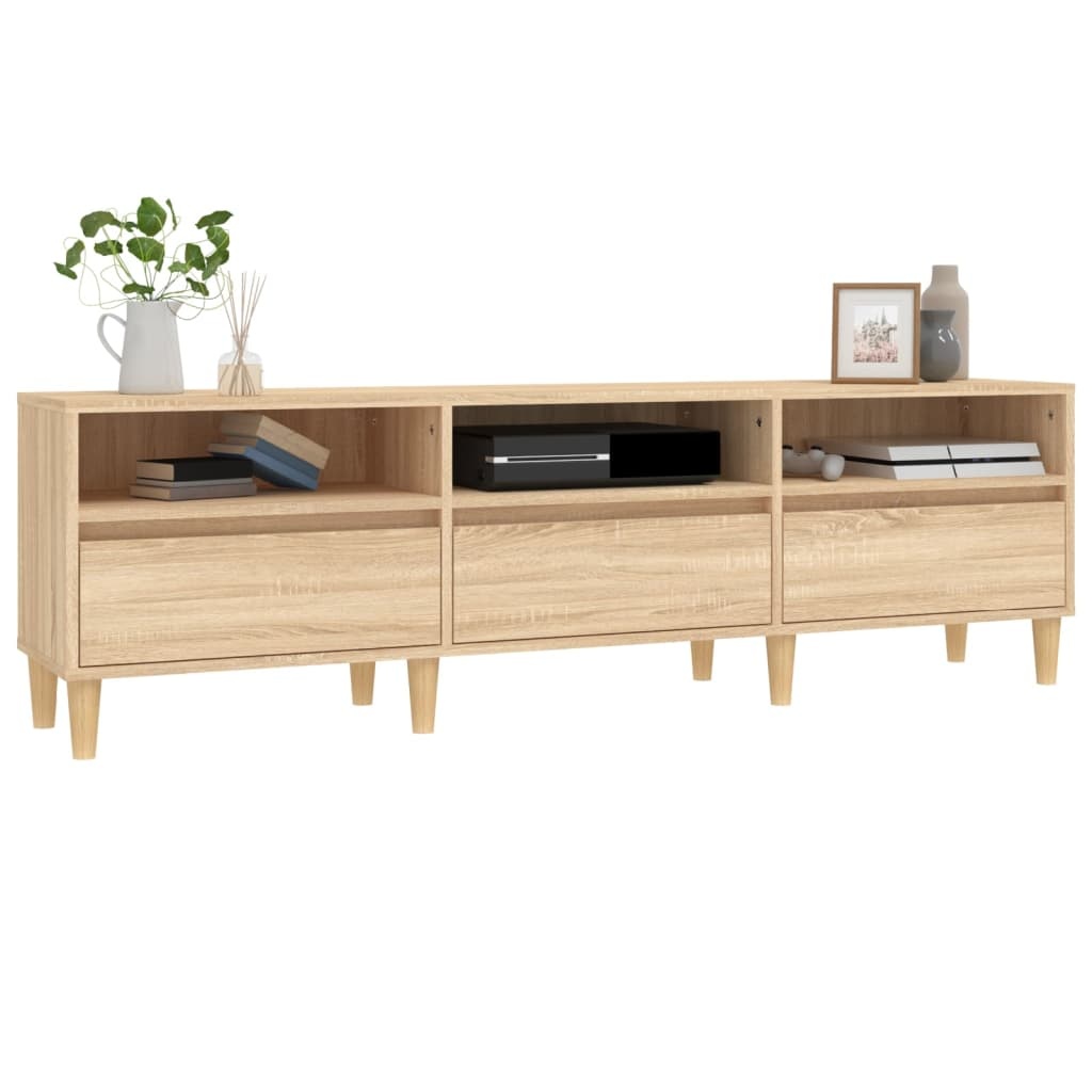 Tv-meubel 150x30x44,5 cm bewerkt hout sonoma eikenkleurig