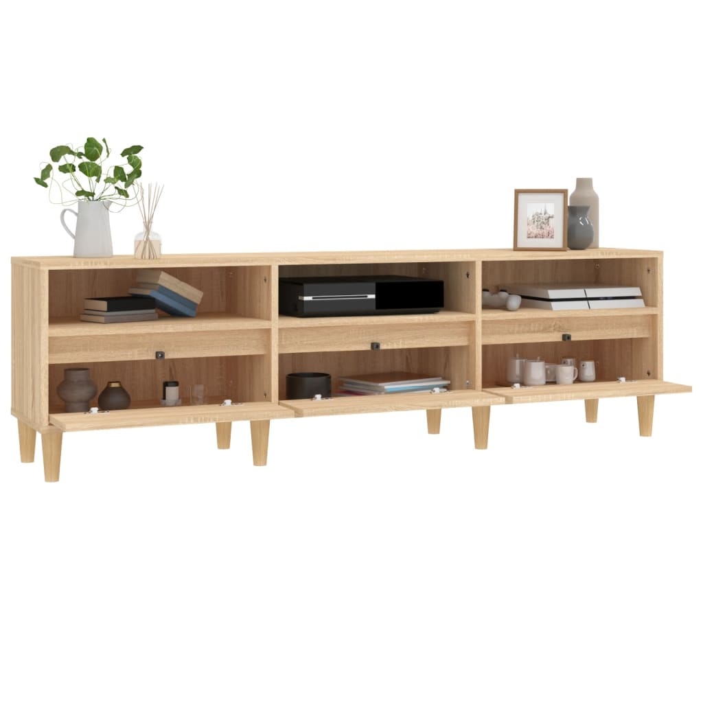 Tv-meubel 150x30x44,5 cm bewerkt hout sonoma eikenkleurig