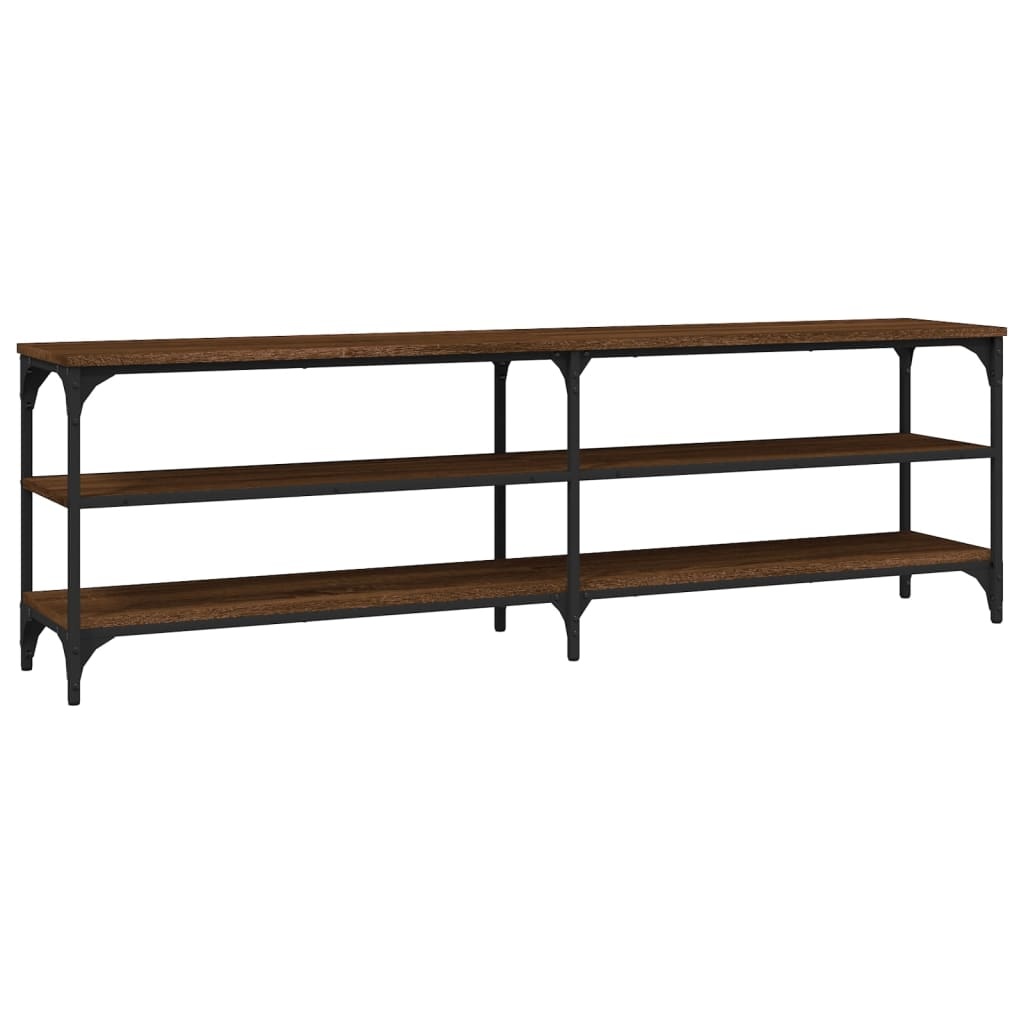 Tv-meubel 160x30x50 cm bewerkt hout bruineikenkleurig