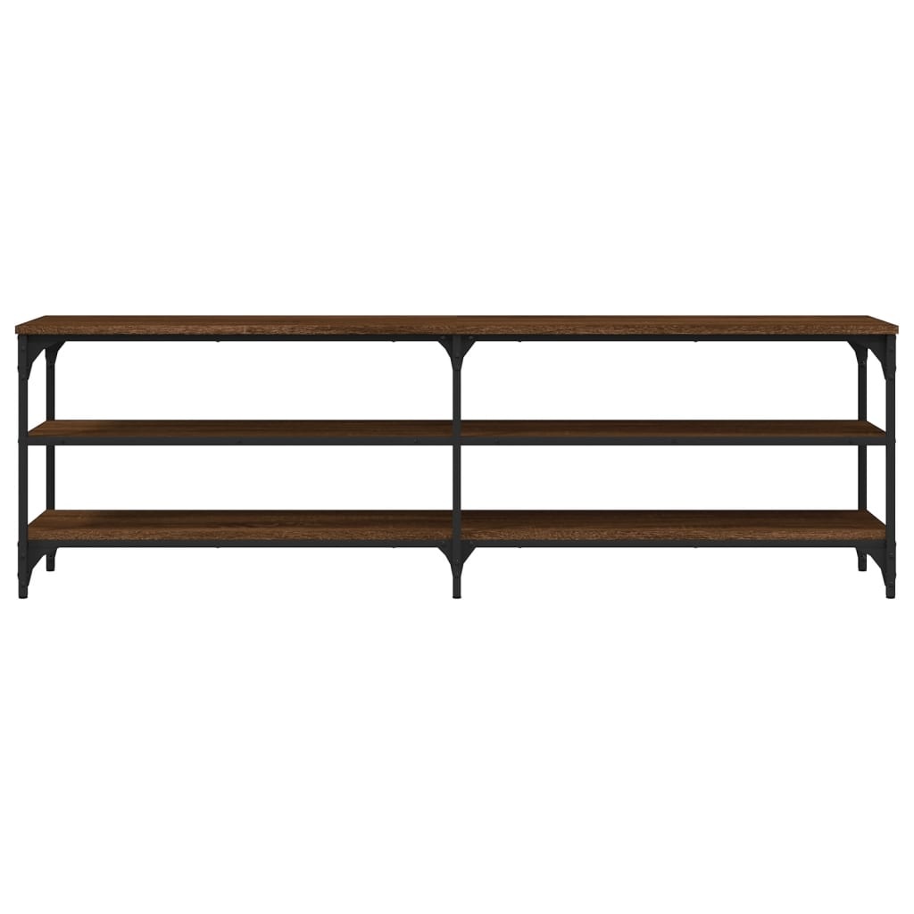 Tv-meubel 160x30x50 cm bewerkt hout bruineikenkleurig