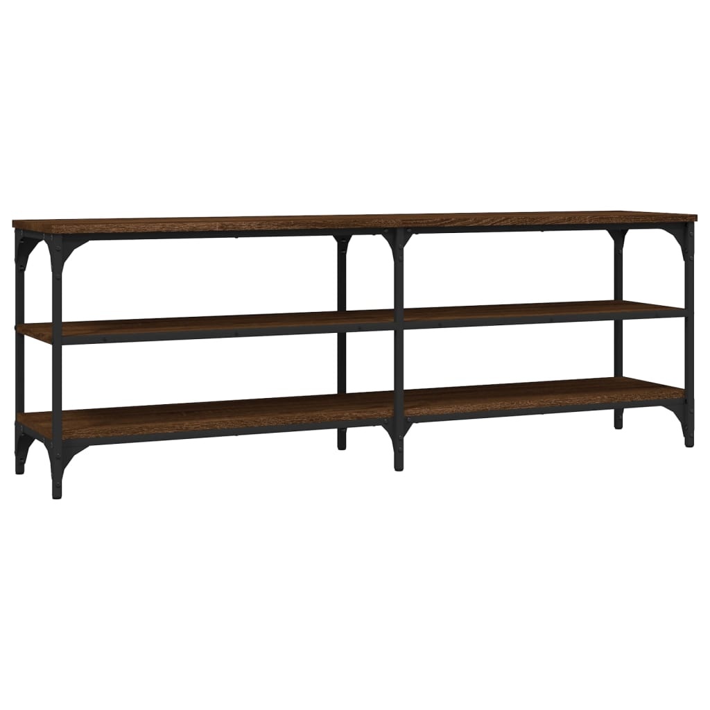 Tv-meubel 140x30x50 cm bewerkt hout bruineikenkleurig