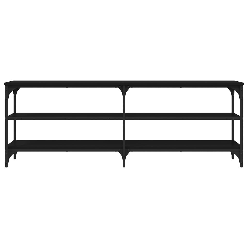 Tv-meubel 140x30x50 cm bewerkt hout zwart