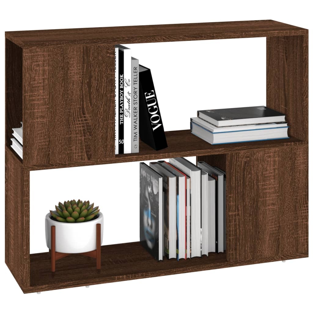 Boekenkast/kamerscherm 80x24x63 cm bruineikenkleurig