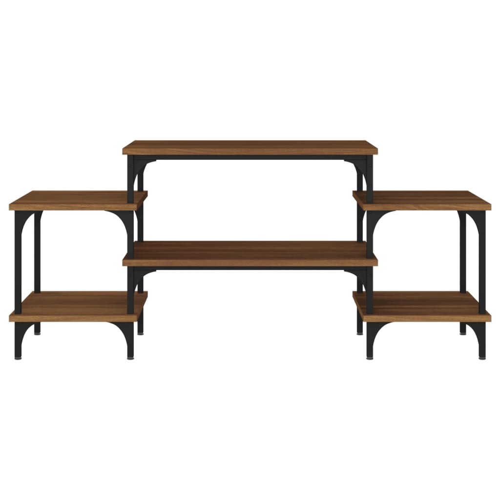 Tv-meubel 117x35x52 cm bewerkt hout bruineikenkleurig