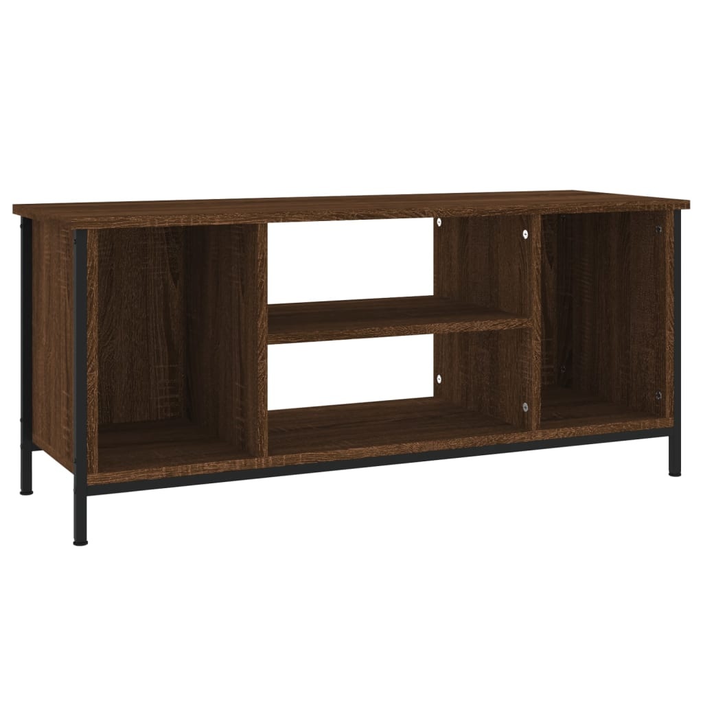 Tv-meubel 102x35x45 cm bewerkt hout bruineikenkleurig
