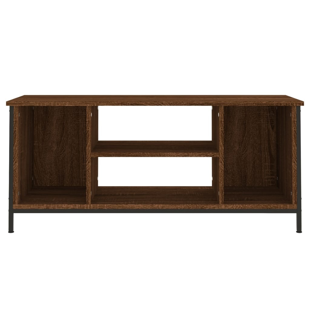 Tv-meubel 102x35x45 cm bewerkt hout bruineikenkleurig