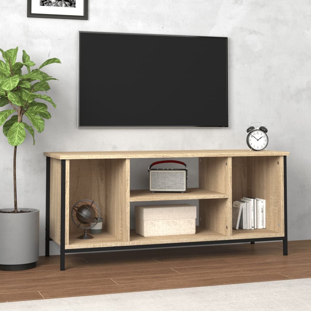 Tv-meubel 102x35x45 cm bewerkt hout sonoma eikenkleurig