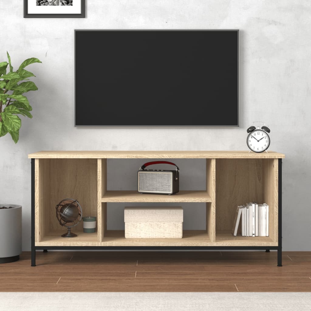 Tv-meubel 102x35x45 cm bewerkt hout sonoma eikenkleurig