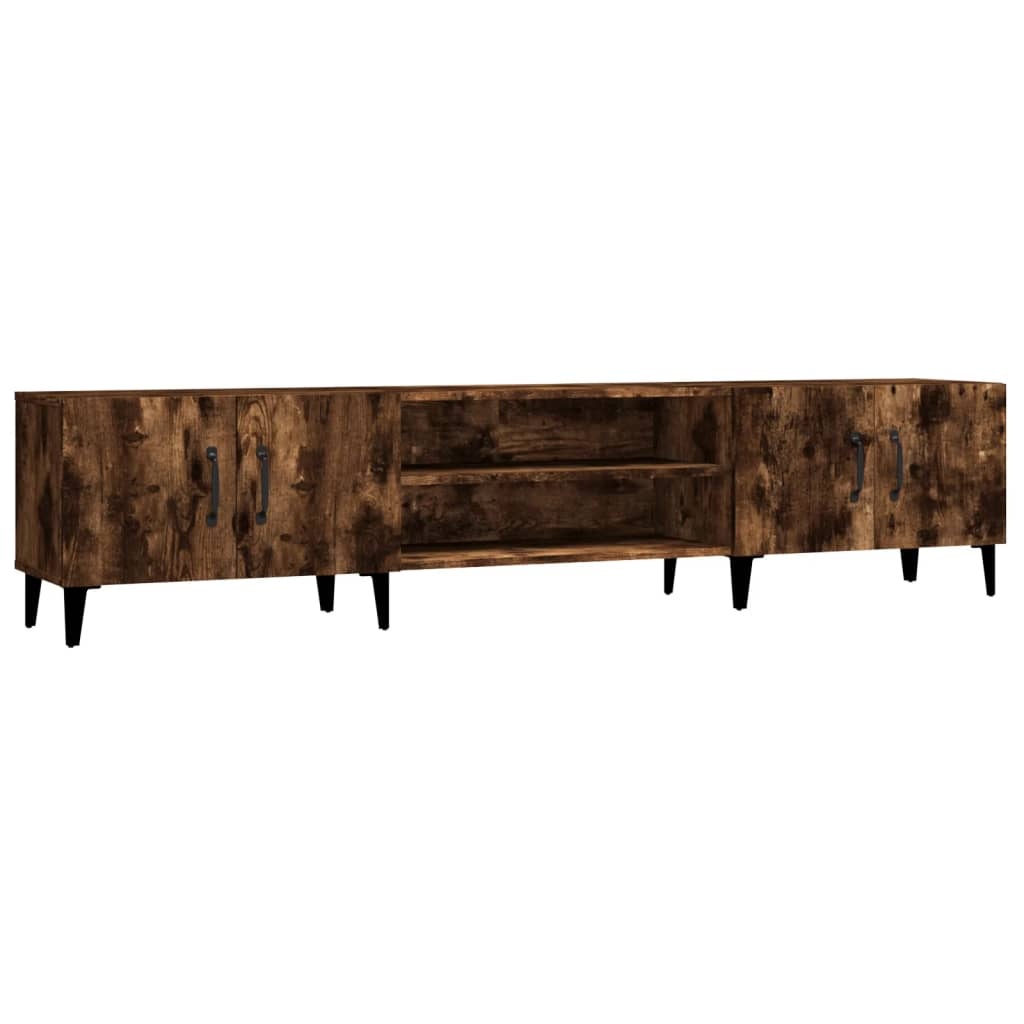 Tv-meubel 180x31,5x40 cm bewerkt hout gerookt eikenkleurig