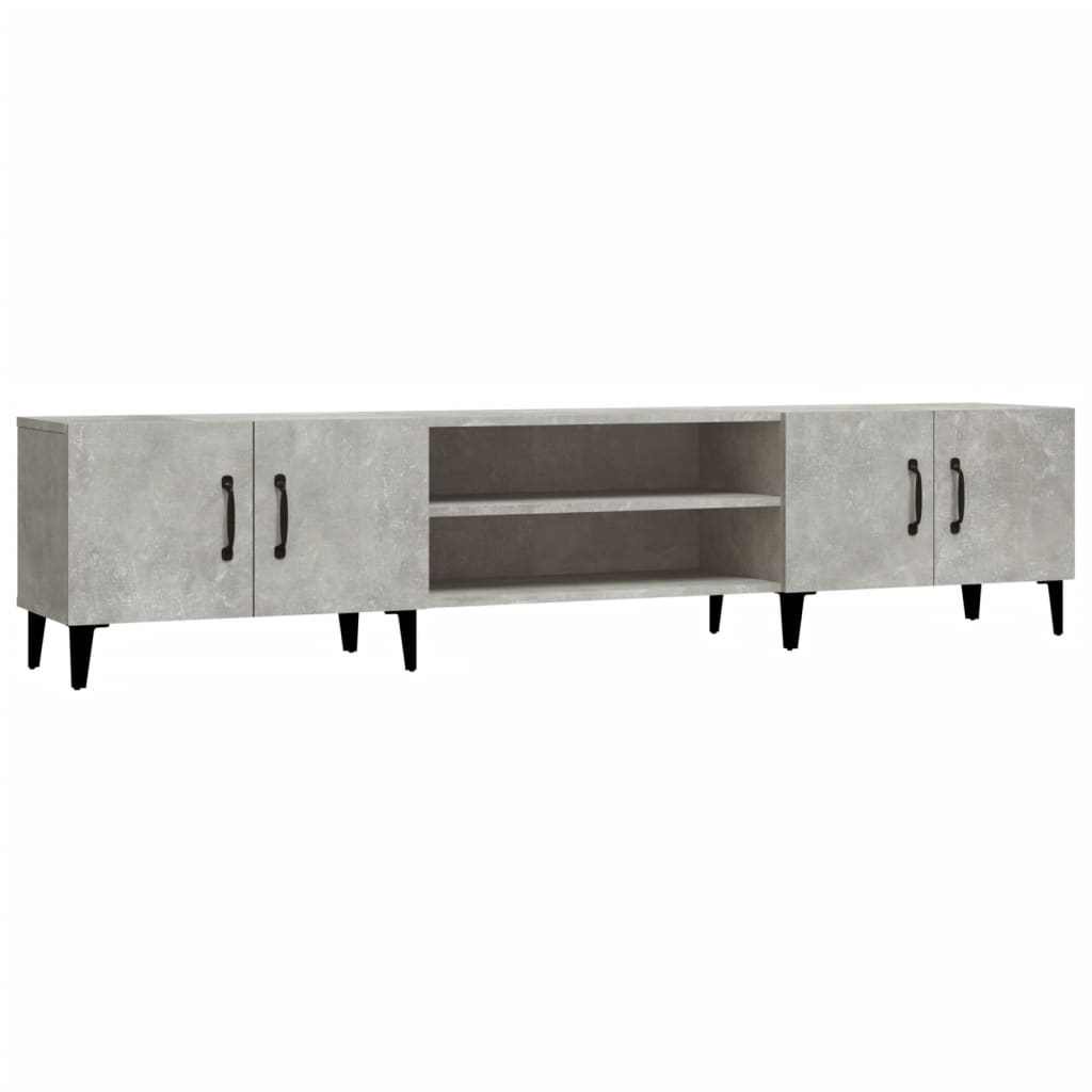 Tv-meubel 180x31,5x40 cm bewerkt hout betongrijs