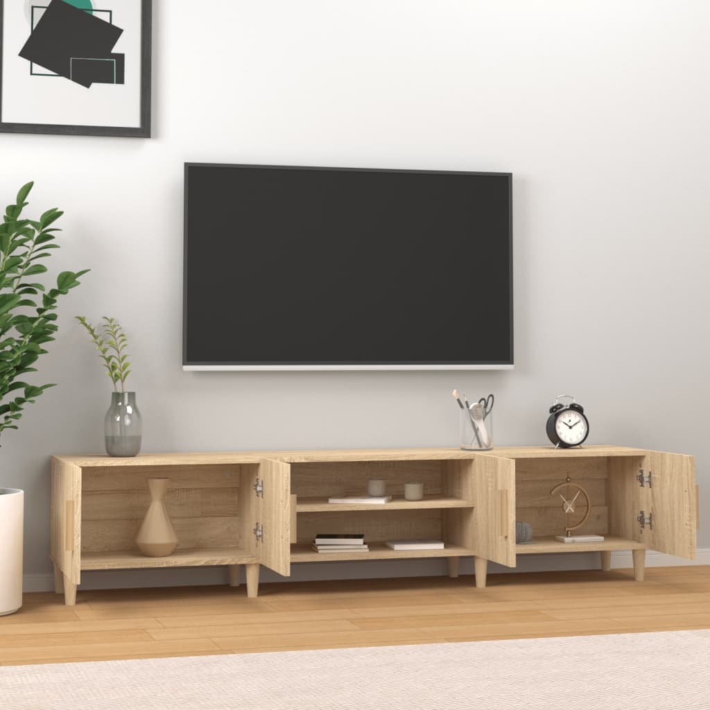 Tv-meubel 180x31,5x40 cm bewerkt hout sonoma eikenkleurig