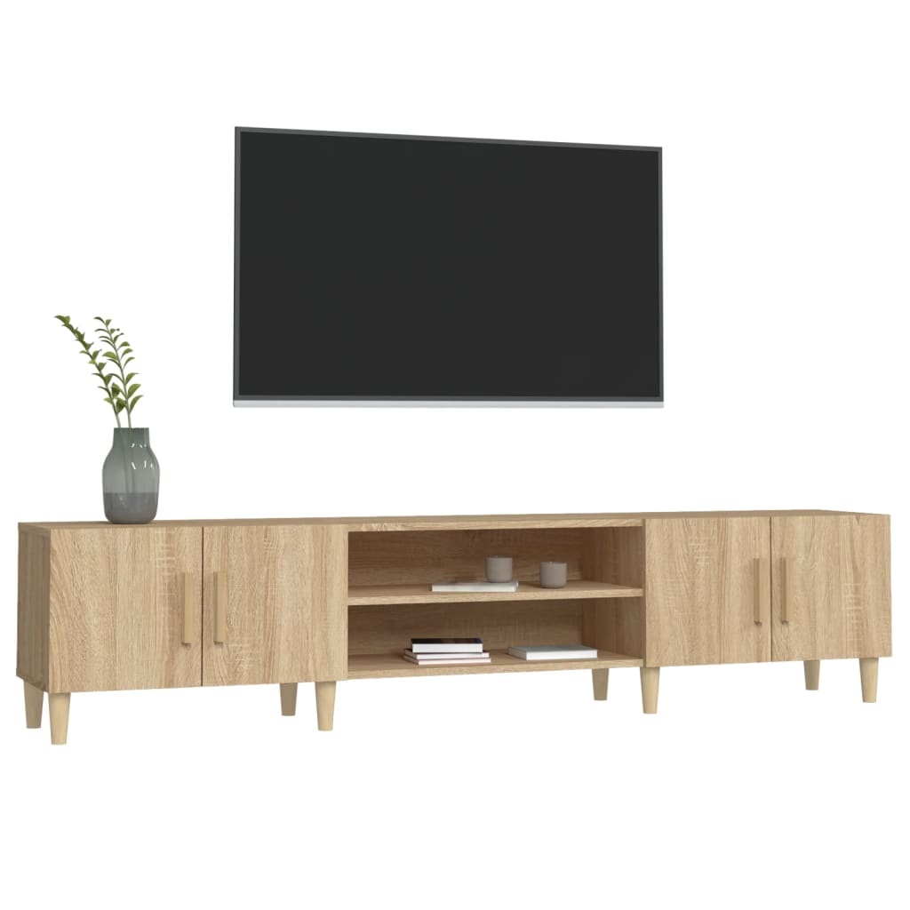 Tv-meubel 180x31,5x40 cm bewerkt hout sonoma eikenkleurig