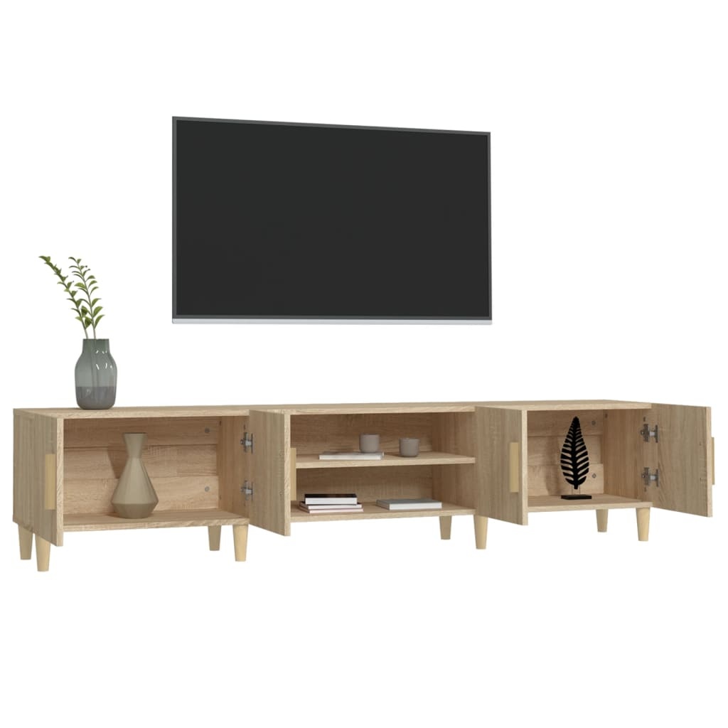 Tv-meubel 180x31,5x40 cm bewerkt hout sonoma eikenkleurig