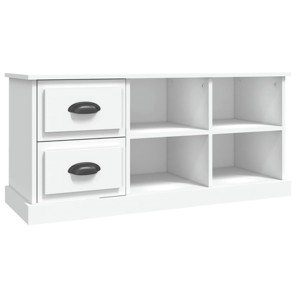 Tv-meubel 102x35,5x47,5 cm bewerkt hout wit