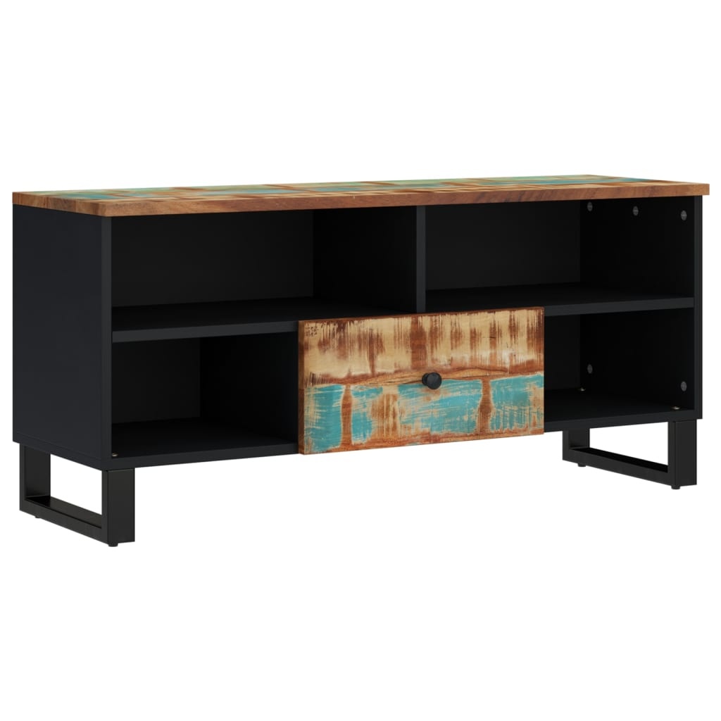 Tv-meubel 100x33x46 cm massief hout gerecycled en bewerkt hout