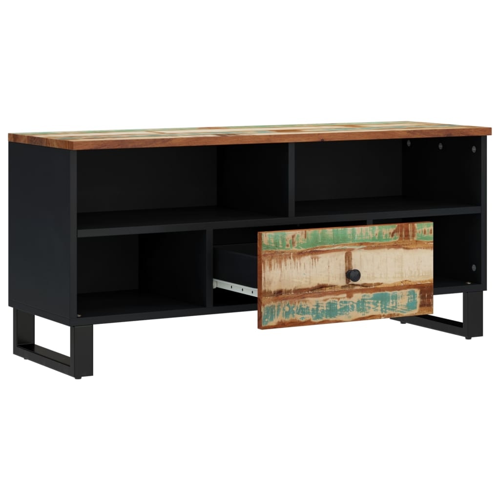 Tv-meubel 100x33x46 cm massief hout gerecycled en bewerkt hout
