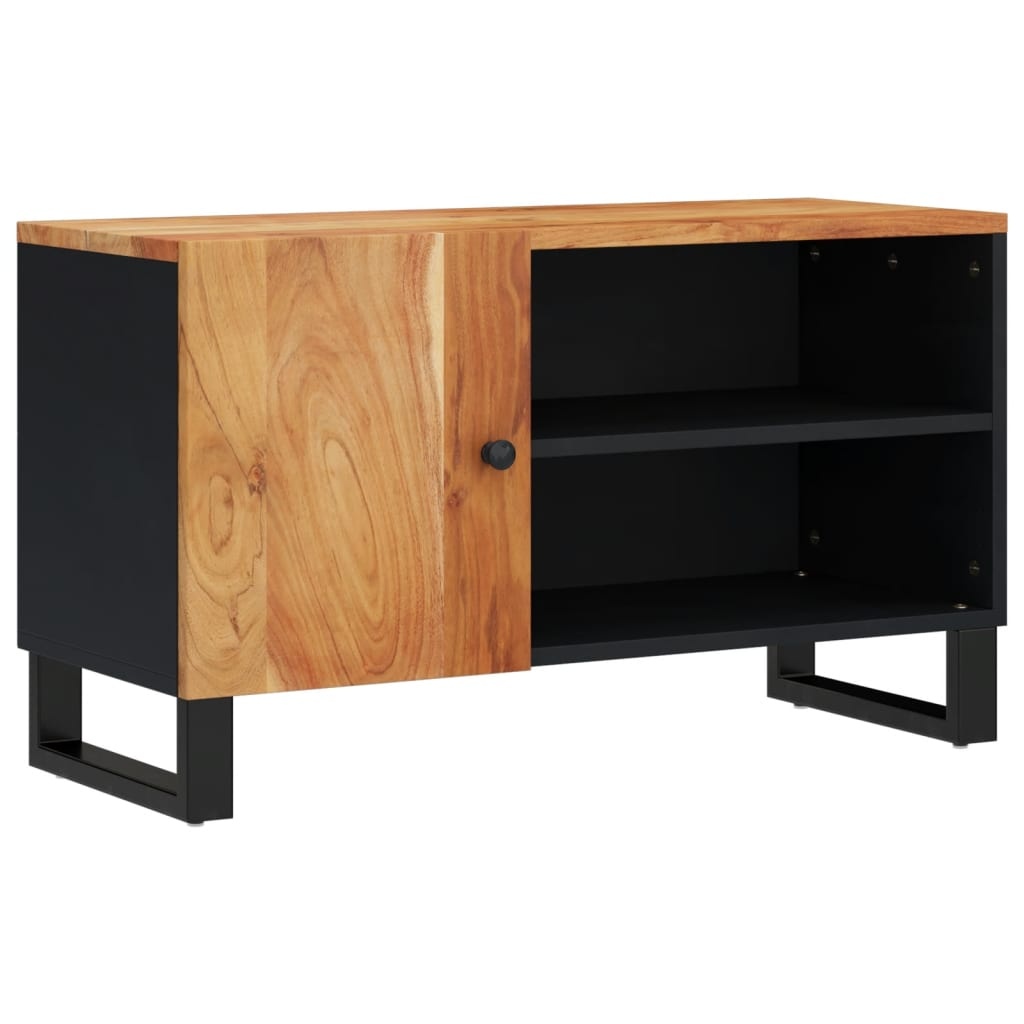Tv-meubel 80x33x46 cm massief acaciahout en bewerkt hout