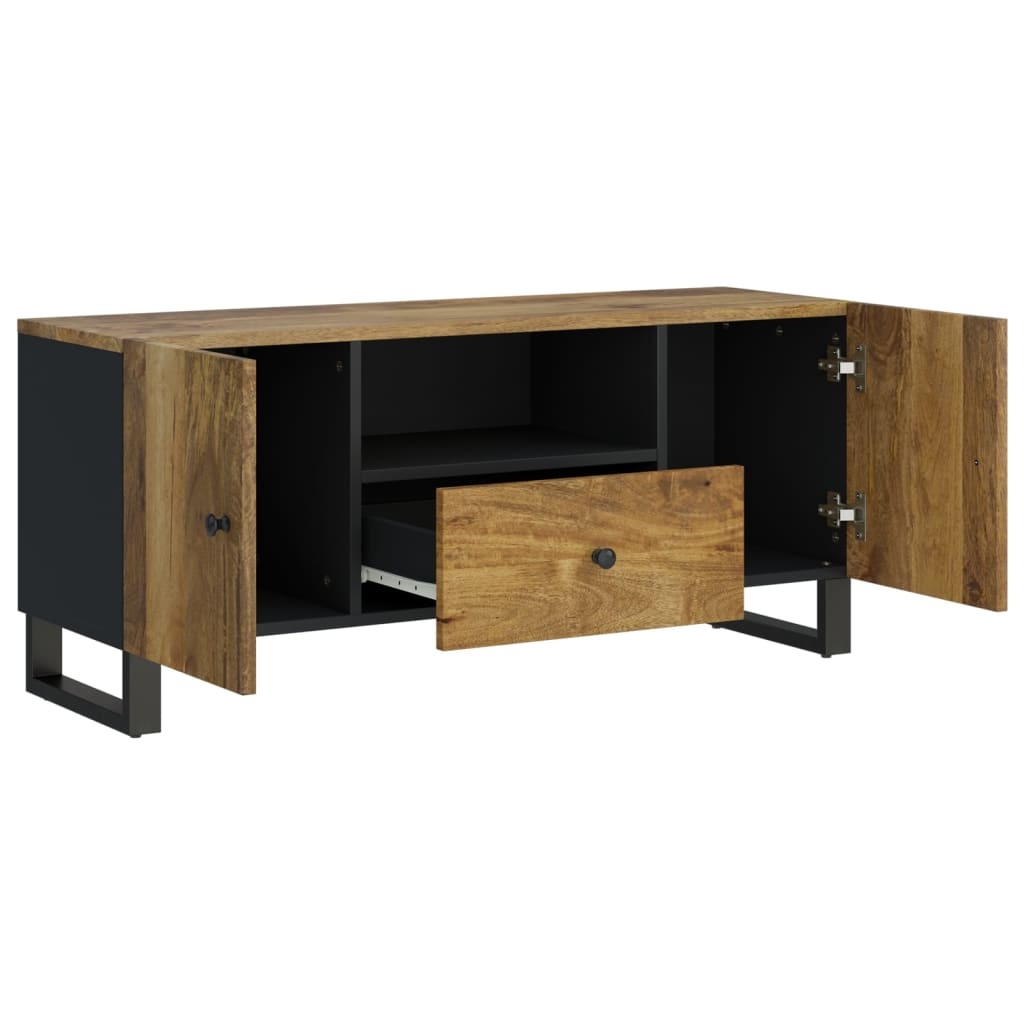 Tv-meubel 105x33,5x46 cm massief mangohout en bewerkt hout