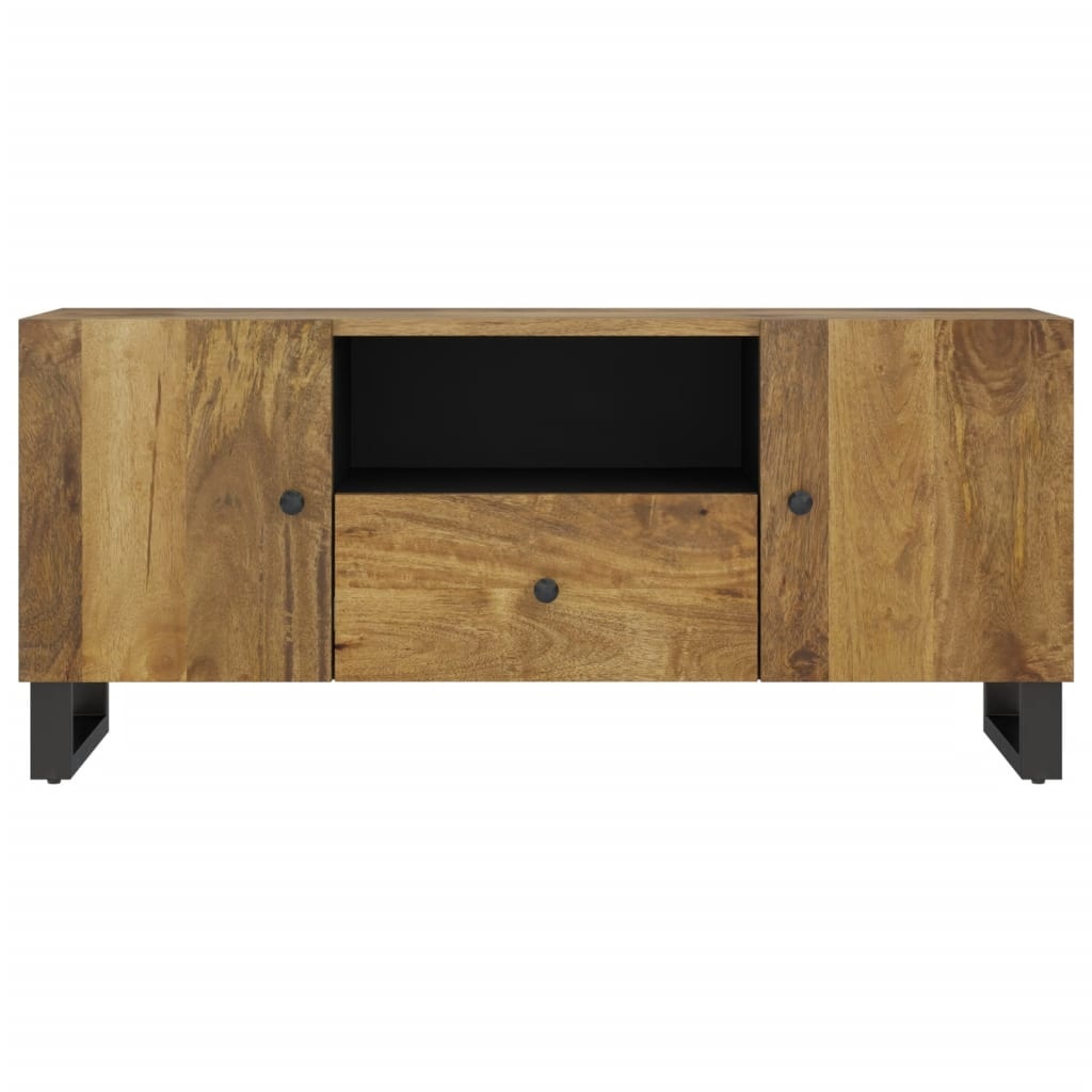 Tv-meubel 105x33,5x46 cm massief mangohout en bewerkt hout