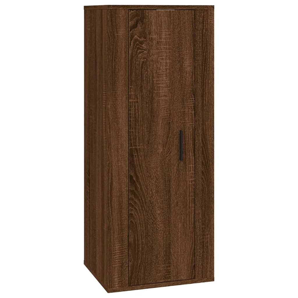 6-delige Tv-meubelset bewerkt hout bruineikenkleurig