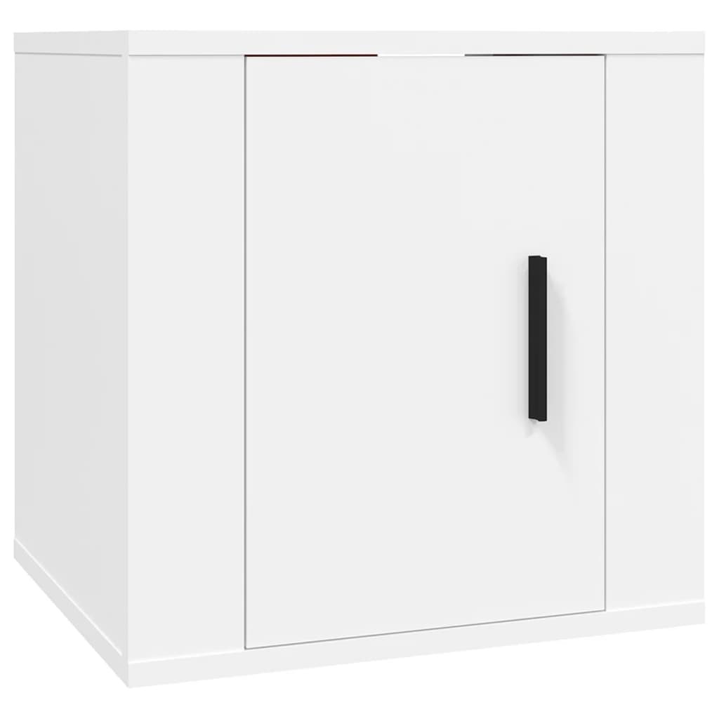 8-delige Tv-meubelset bewerkt hout wit