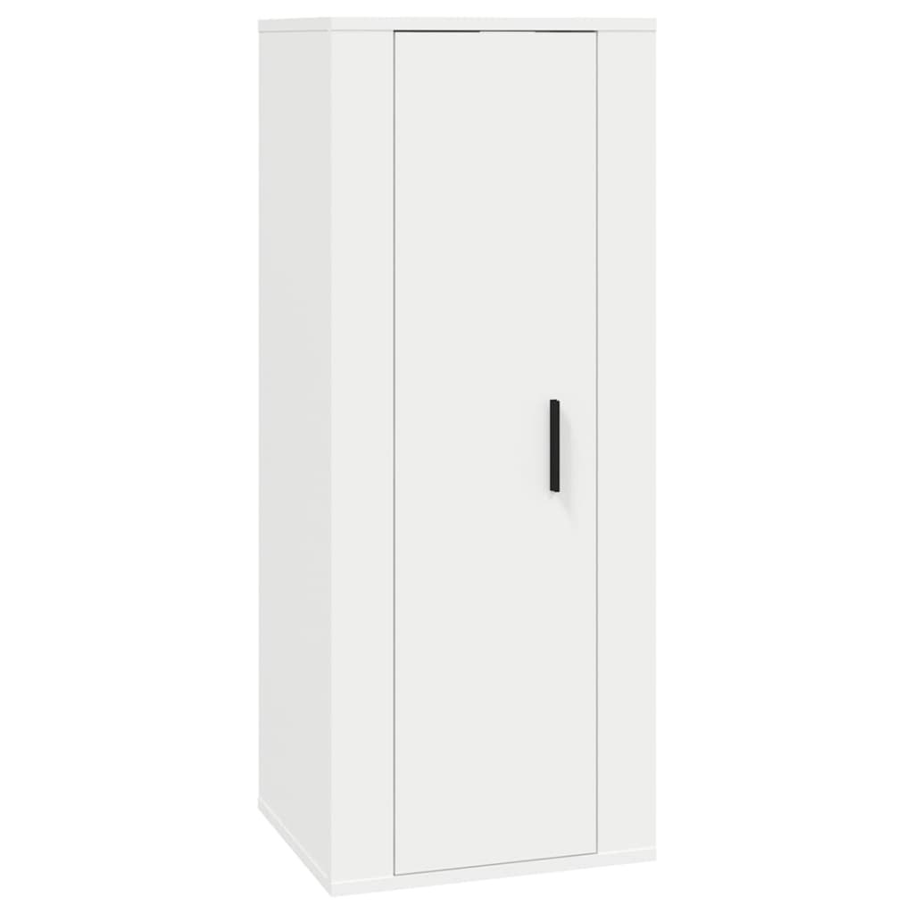 4-delige Tv-meubelset bewerkt hout wit