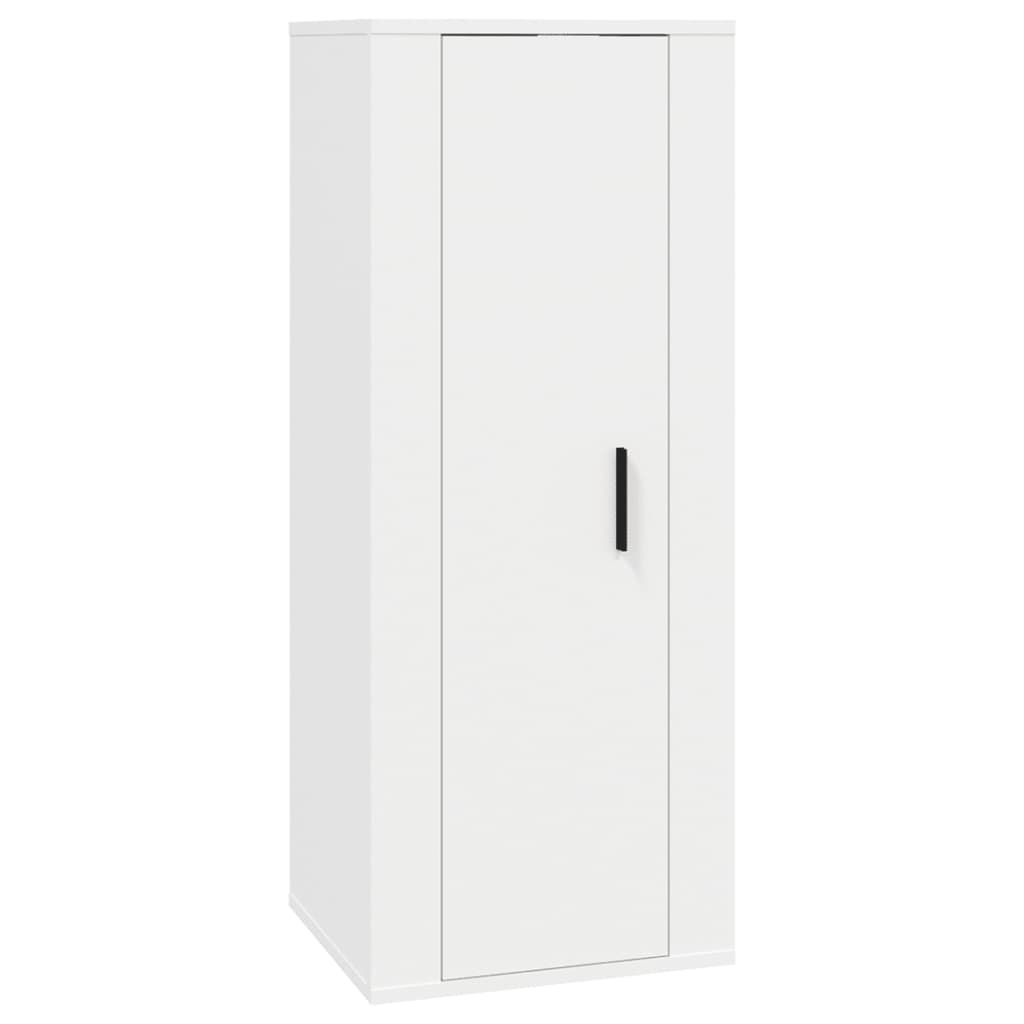 3-delige Tv-meubelset bewerkt hout wit