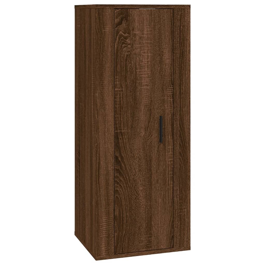 2-delige Tv-meubelset bewerkt hout bruineikenkleurig