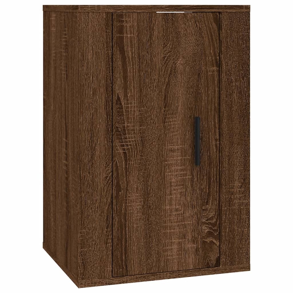 2-delige Tv-meubelset bewerkt hout bruineikenkleurig