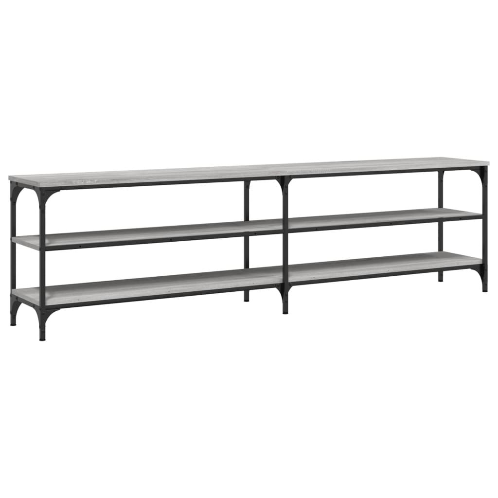 Tv-meubel 180x30x50 cm bewerkt hout metaal grijs sonoma eiken