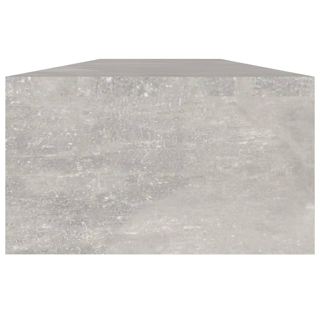 Monitorstandaard 110x23,5x9 cm bewerkt hout betongrijs
