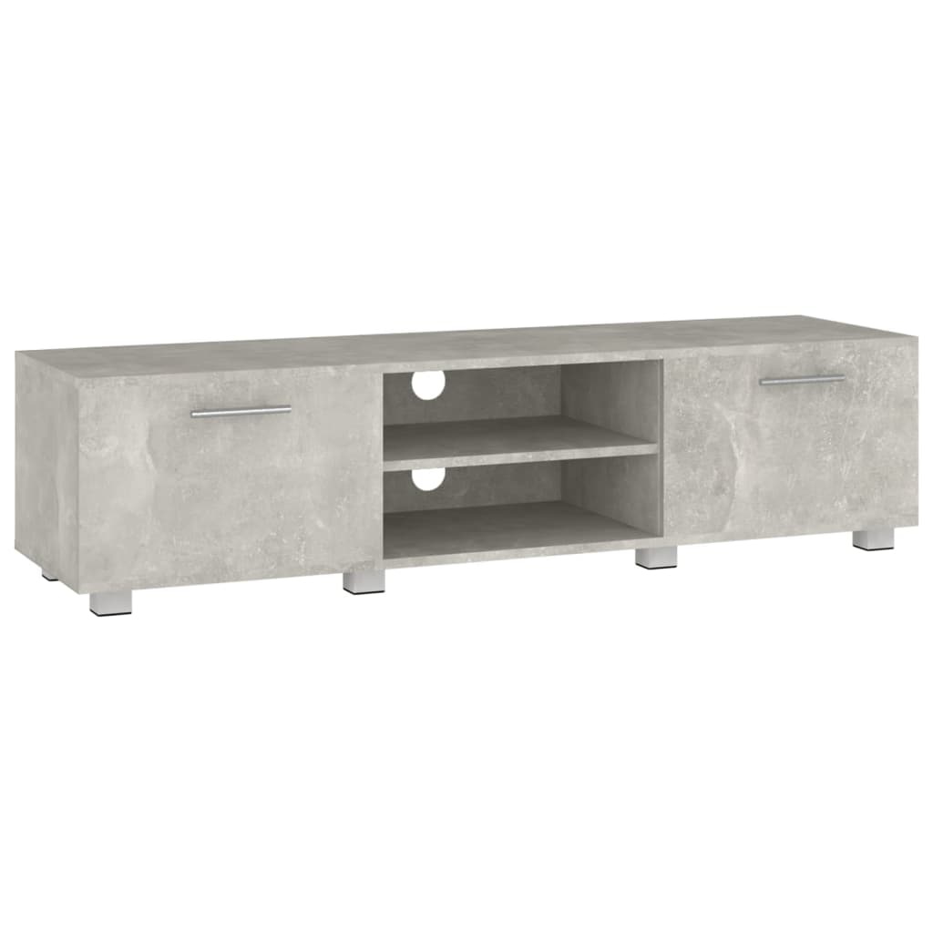 Tv-meubel 140x40x35 cm bewerkt hout betongrijs