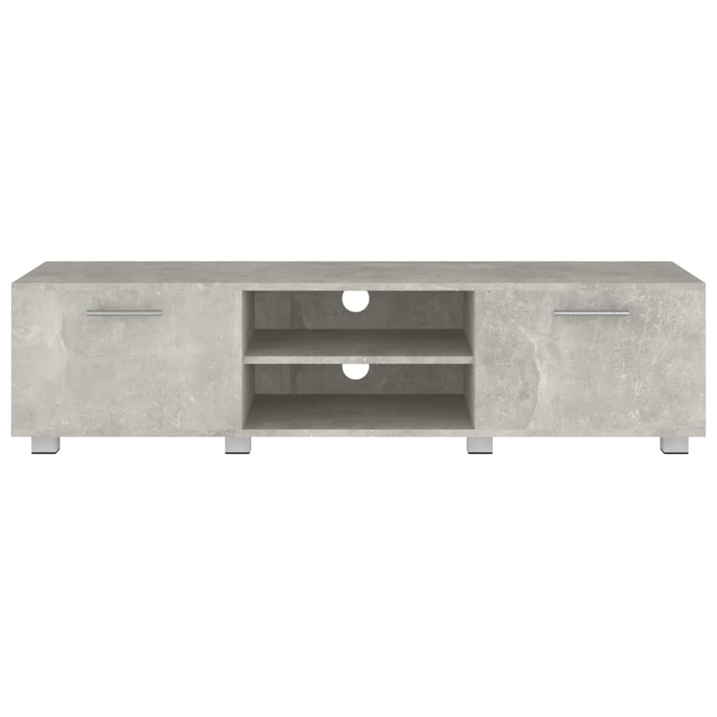 Tv-meubel 140x40x35 cm bewerkt hout betongrijs