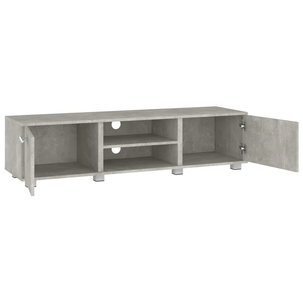 Tv-meubel 140x40x35 cm bewerkt hout betongrijs