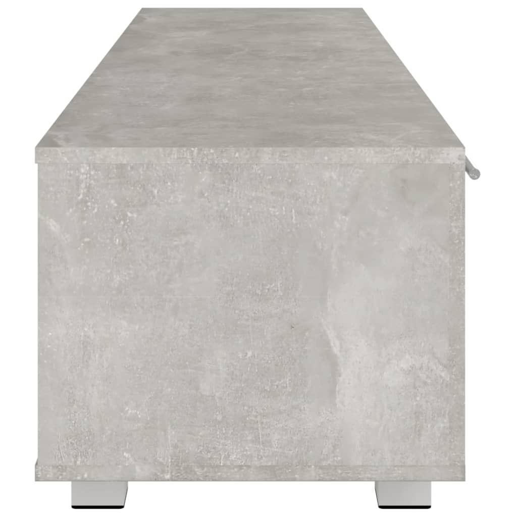 Tv-meubel 140x40x35 cm bewerkt hout betongrijs