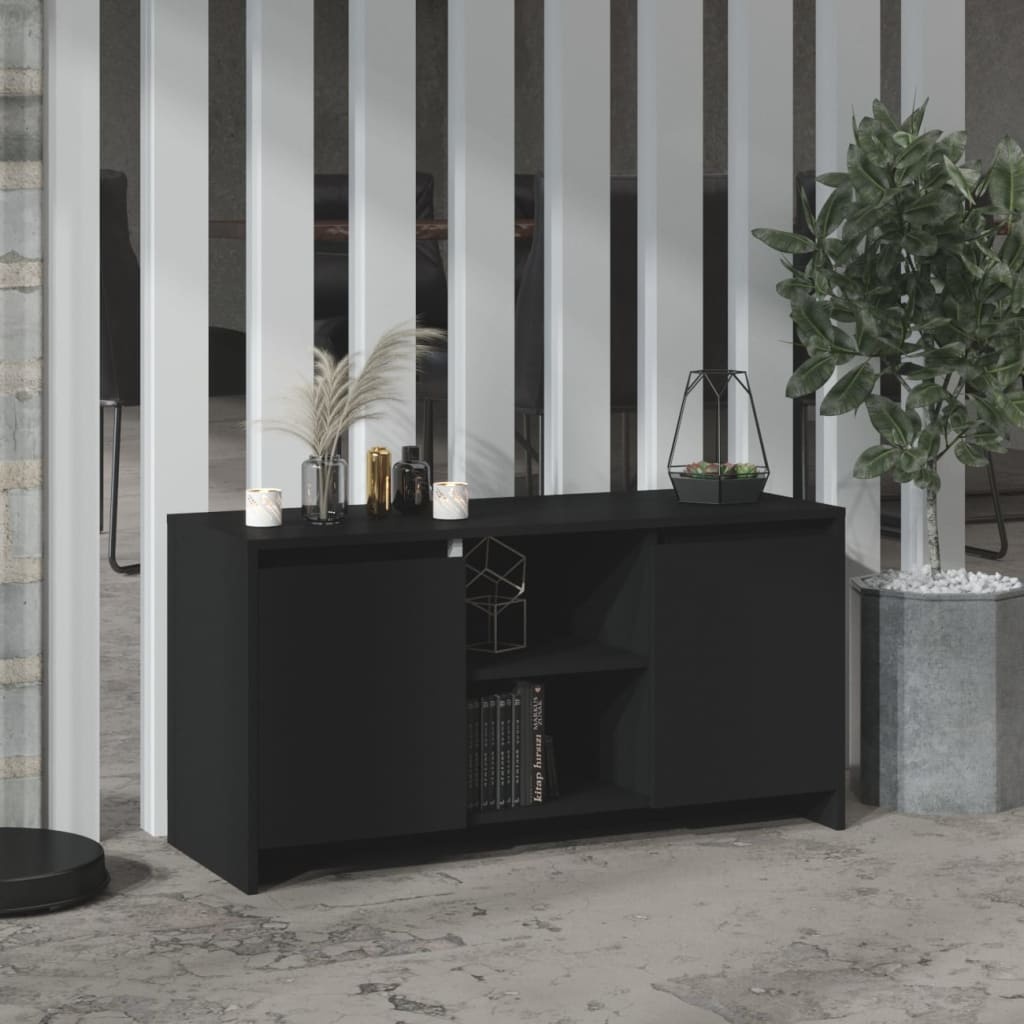 Tv-meubel 102x37,5x52,5 cm spaanplaat zwart