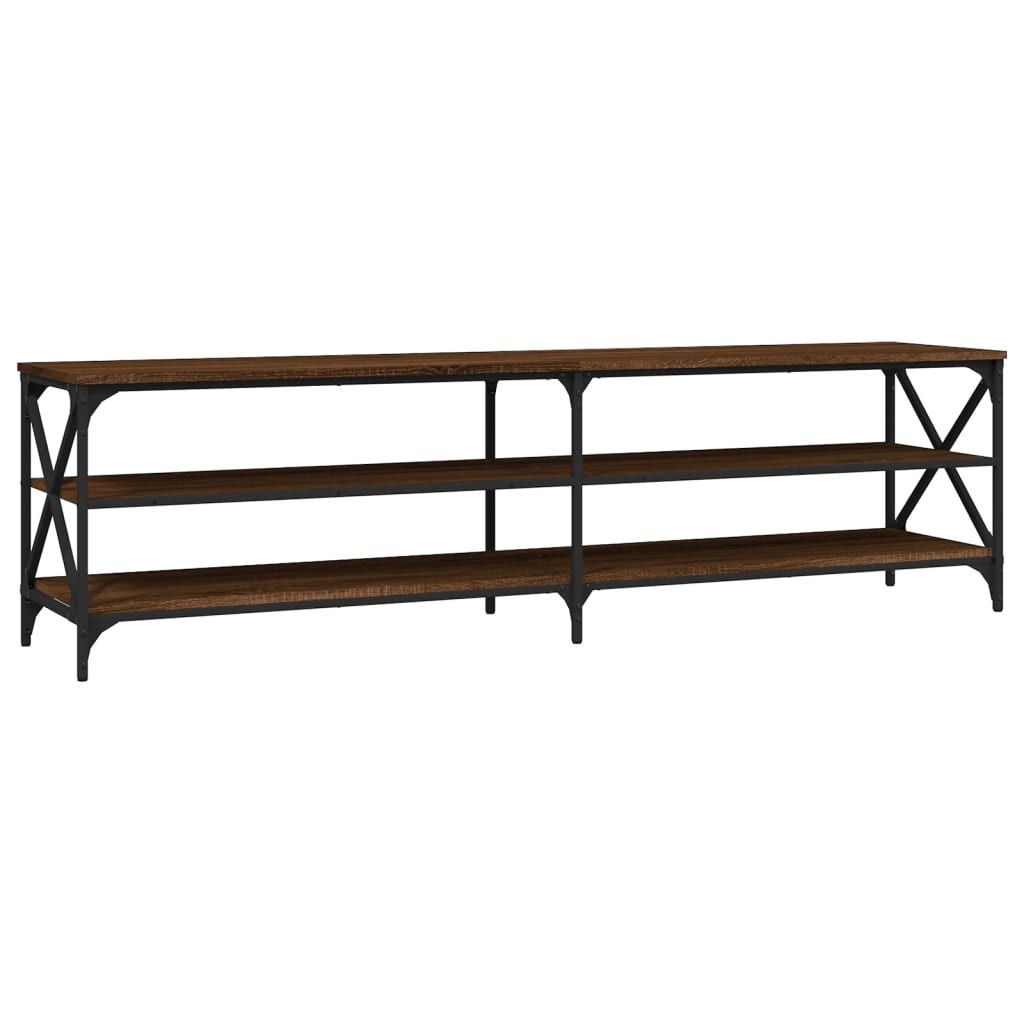 Tv-meubel 180x40x50 cm bewerkt hout bruineikenkleurig