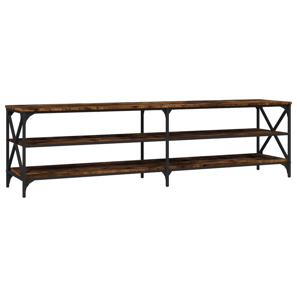 Tv-meubel 180x40x50 cm bewerkt hout gerookt eikenkleurig