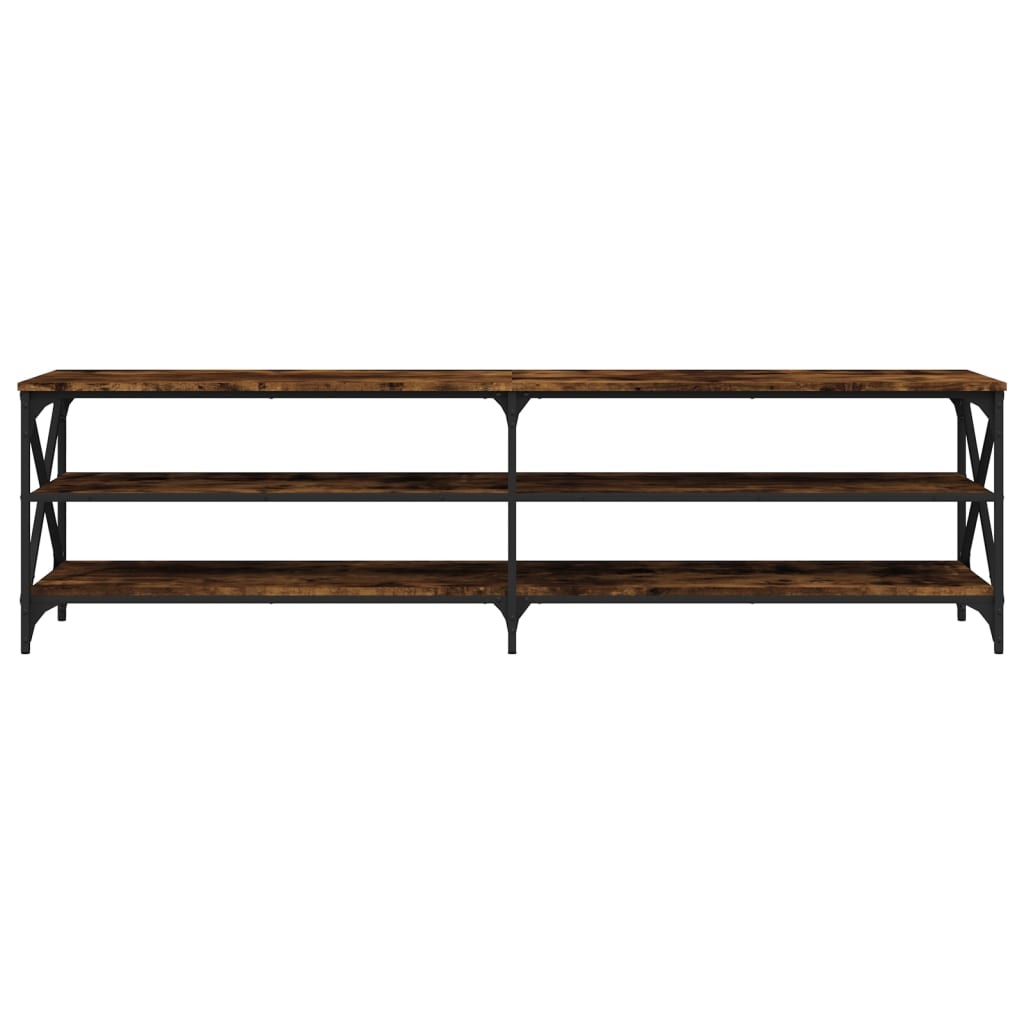 Tv-meubel 180x40x50 cm bewerkt hout gerookt eikenkleurig