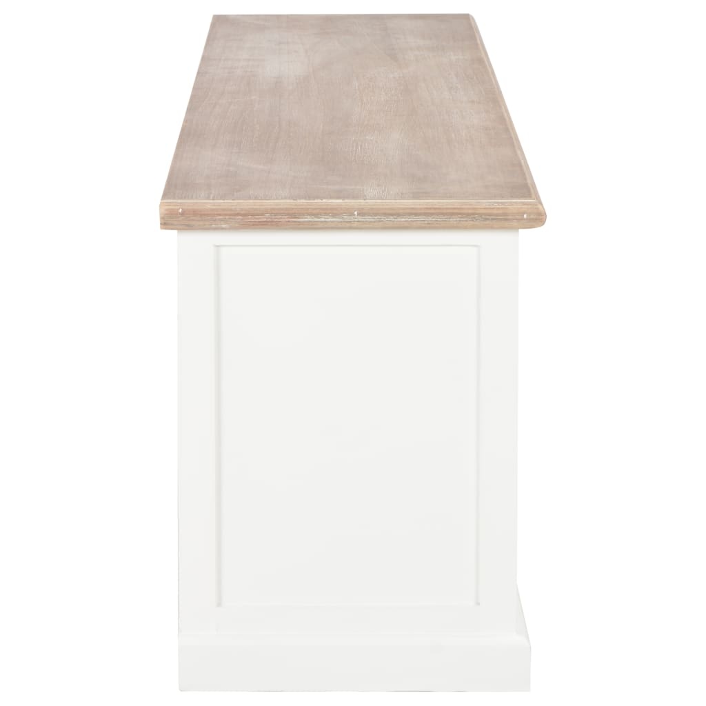 Tv-meubel 110x30x40 cm bewerkt hout wit