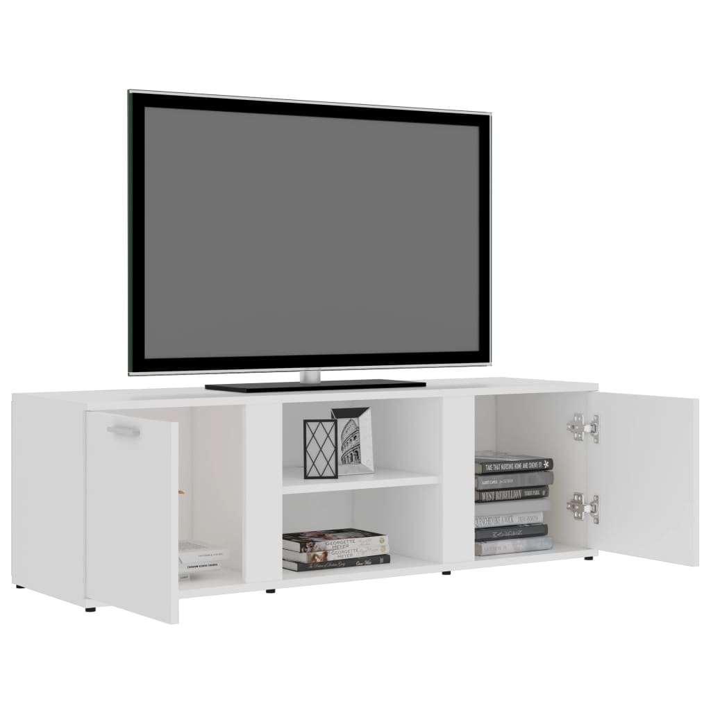Tv-meubel 120x34x37 cm bewerkt hout wit