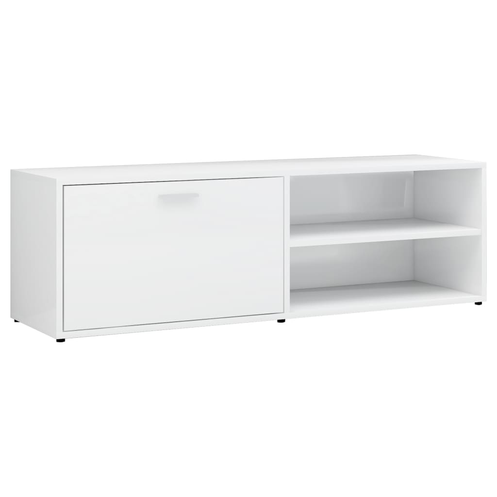 Tv-meubel 120x34x37 cm bewerkt hout hoogglans wit