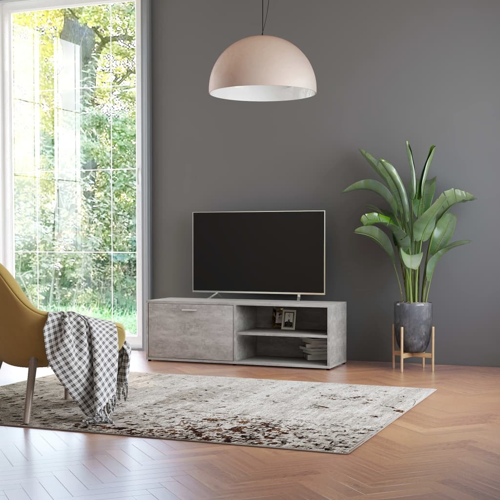 Tv-meubel 120x34x37 cm bewerkt hout betongrijs